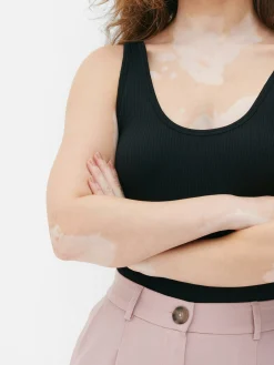 MULHER Primark Tops E T-Shirts^Body Canelado Gola Redonda