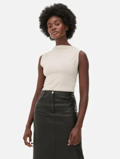 MULHER Primark Tops E T-Shirts^Body S/ Mangas Gola Subida