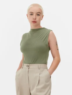 MULHER Primark Tops E T-Shirts^Body S/ Mangas Gola Subida