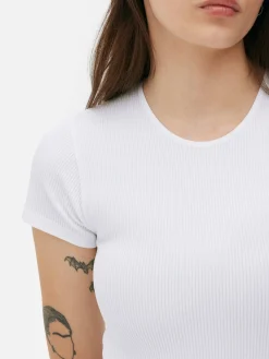 MULHER Primark Tops E T-Shirts^Body T-shirt Canelado S/ Costuras