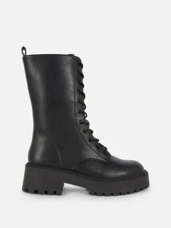 MULHER Primark Botas^Botas Estilo Motard Atacadores Sola Grossa