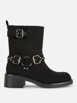 MULHER Primark Botas^Botas Estilo Motard Imitação Camurça