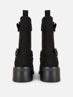 MULHER Primark Botas^Botas Estilo Motard Imitação Camurça