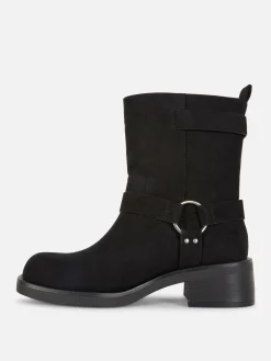 MULHER Primark Botas^Botas Estilo Motard Imitação Camurça