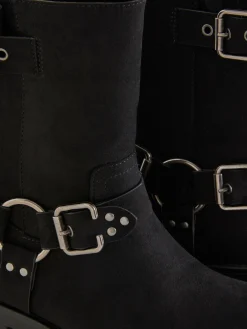 MULHER Primark Botas^Botas Estilo Motard Imitação Camurça