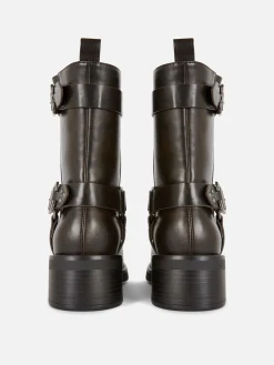 MULHER Primark Botas^Botas Estilo Motard Imitação Pele