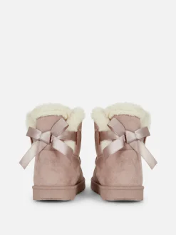 Primark Botas E Galochas^Botas Forro Pelúcia Laço Atrás