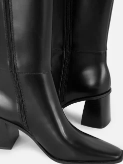 MULHER Primark Botas^Botas Salto Cano Alto Imitação Pele