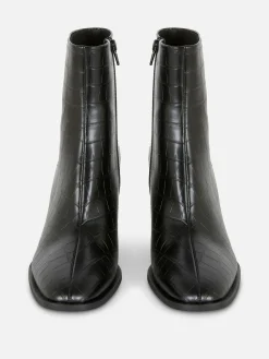 MULHER Primark Botas^Botas Salto Imitação Pele Efeito Crocodilo