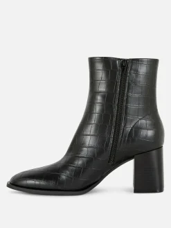 MULHER Primark Botas^Botas Salto Imitação Pele Efeito Crocodilo