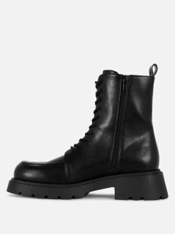 MULHER Primark Botas^Botins Atacadores Rebordo