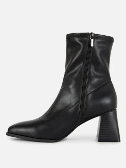 MULHER Primark Botas^Botins Biqueira Quadrada Elástico
