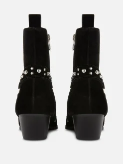 MULHER Primark Botas^Botins Imitação Camurça Tachas Rita Ora