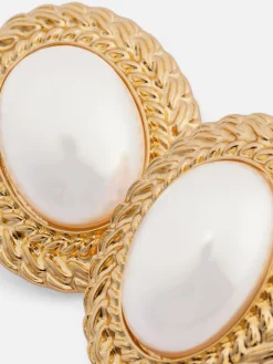 MULHER Primark Bijutaria^Brincos Pequenos Imitação Pérolas Rita Ora XL