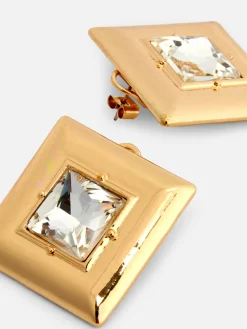 MULHER Primark Bijutaria^Brincos Pequenos Quadrados Imitação Pedras Rita Ora