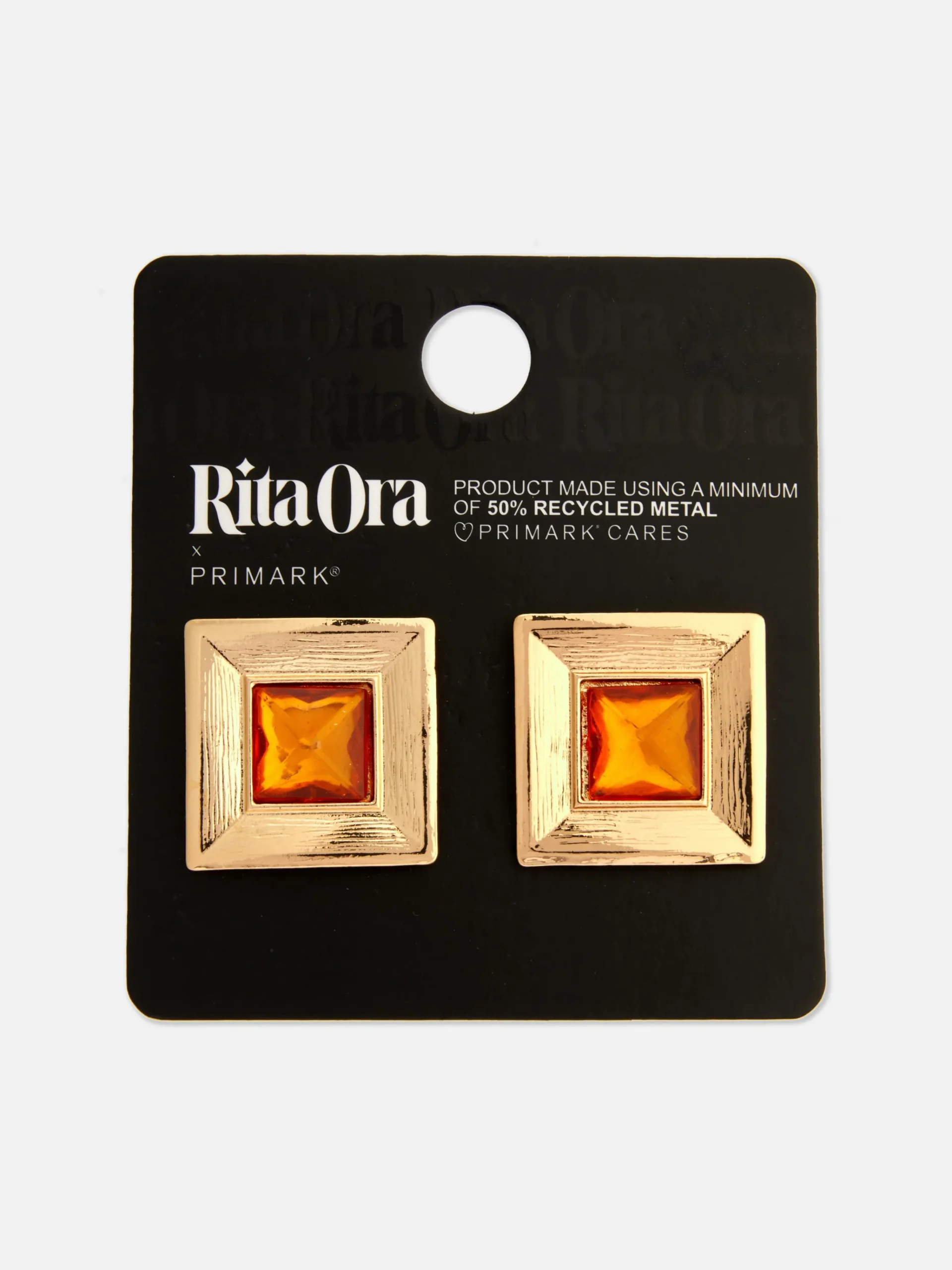 MULHER Primark Bijutaria^Brincos Quadrados Imitação Pedras Preciosas Rita Ora