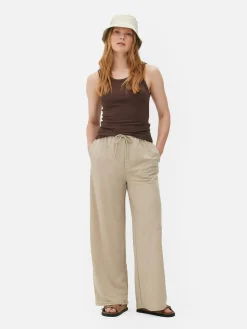 MULHER Primark Calças E Leggings^Calças Cordão Corte Perna Direita