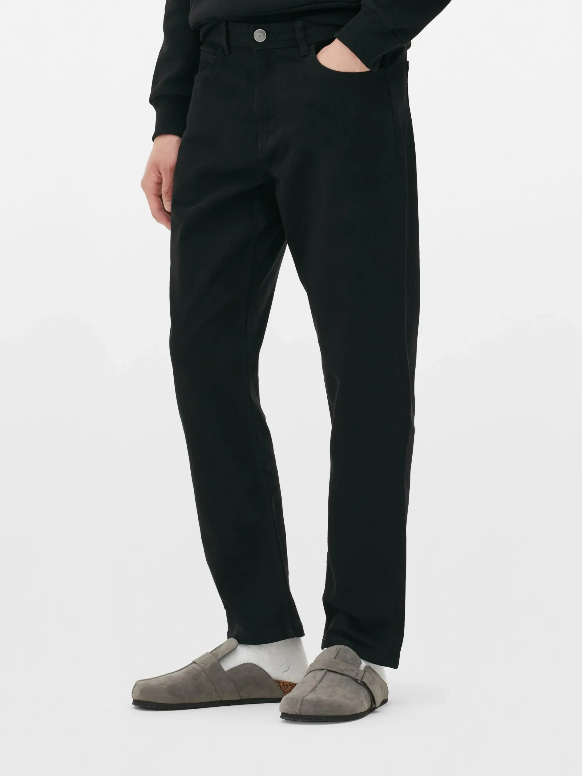 Primark Calças De Ganga^Calças De Ganga De Sarja Corte Direito