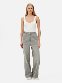 MULHER Primark Calças De Ganga^Calças Ganga Corte Perna Larga Desgastadas