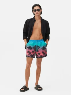 Primark Roupa De Banho E De Praia^Calções Banho Padrão Palmeiras Tingidos