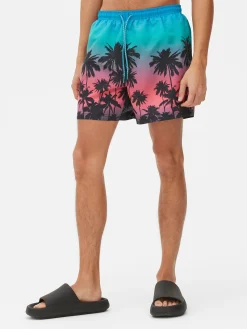 Primark Roupa De Banho E De Praia^Calções Banho Padrão Palmeiras Tingidos