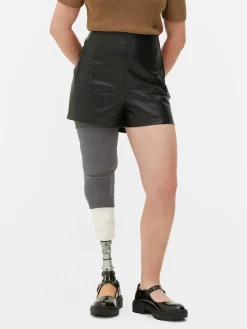 MULHER Primark Calções^Calções Imitação Pele