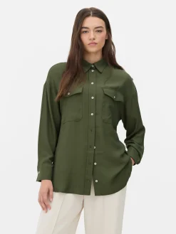 MULHER Primark Camisas E Blusas^Camisa Bolso Peito Botões