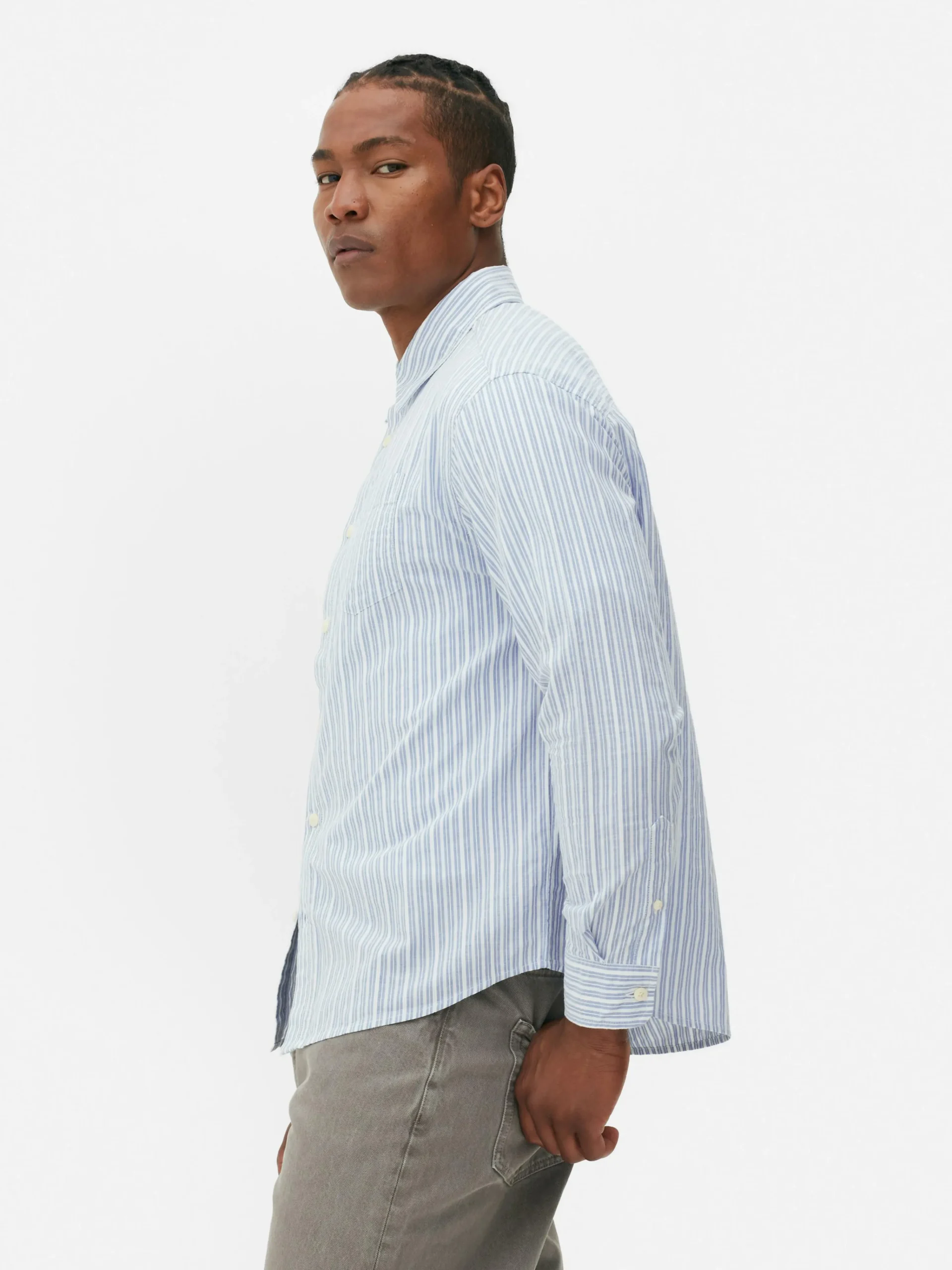 Primark Camisas^Camisa Manga Comprida Riscas Jacquard