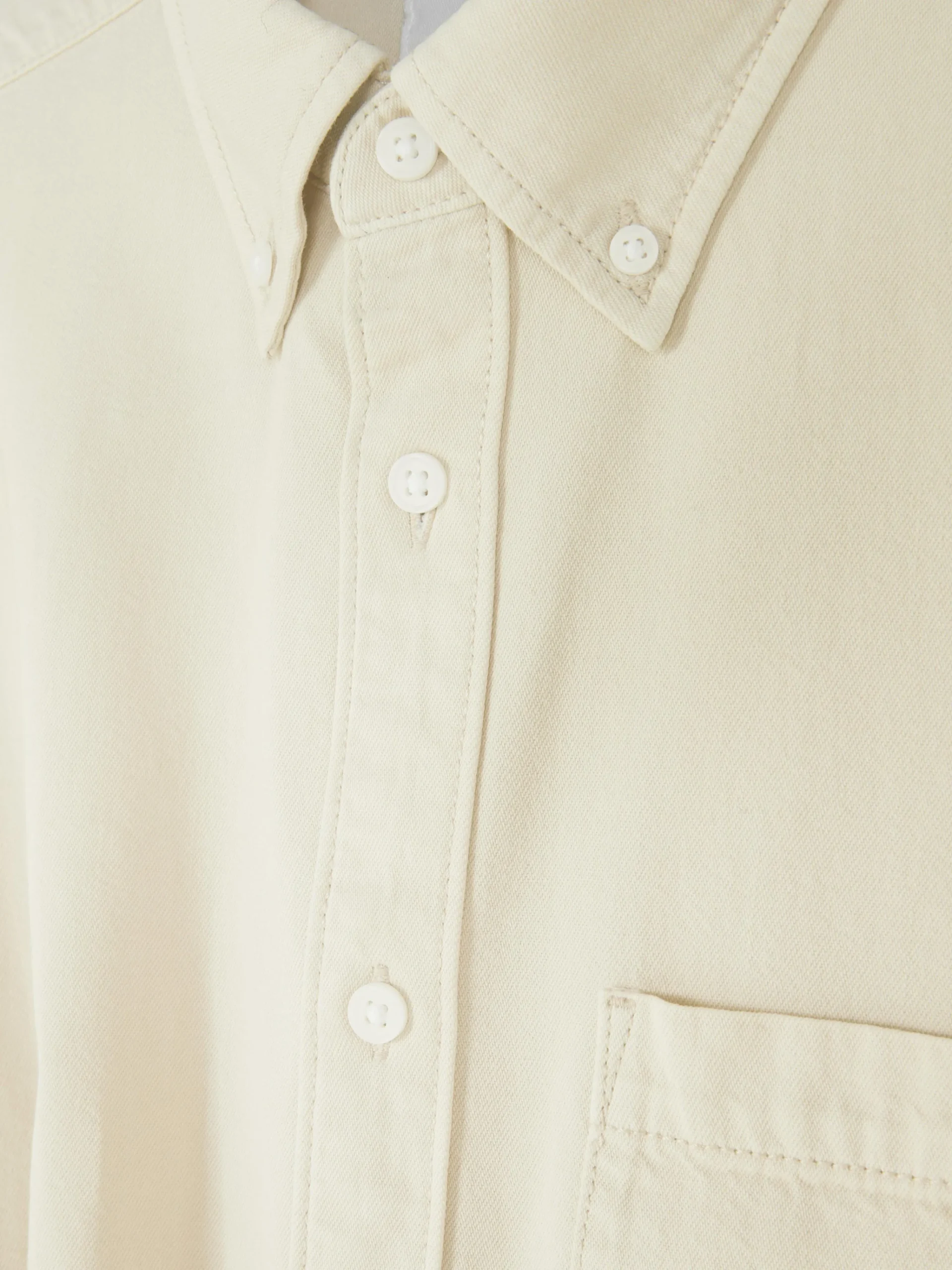 Primark Camisas^Camisa Sarja Algodão Manga Comprida