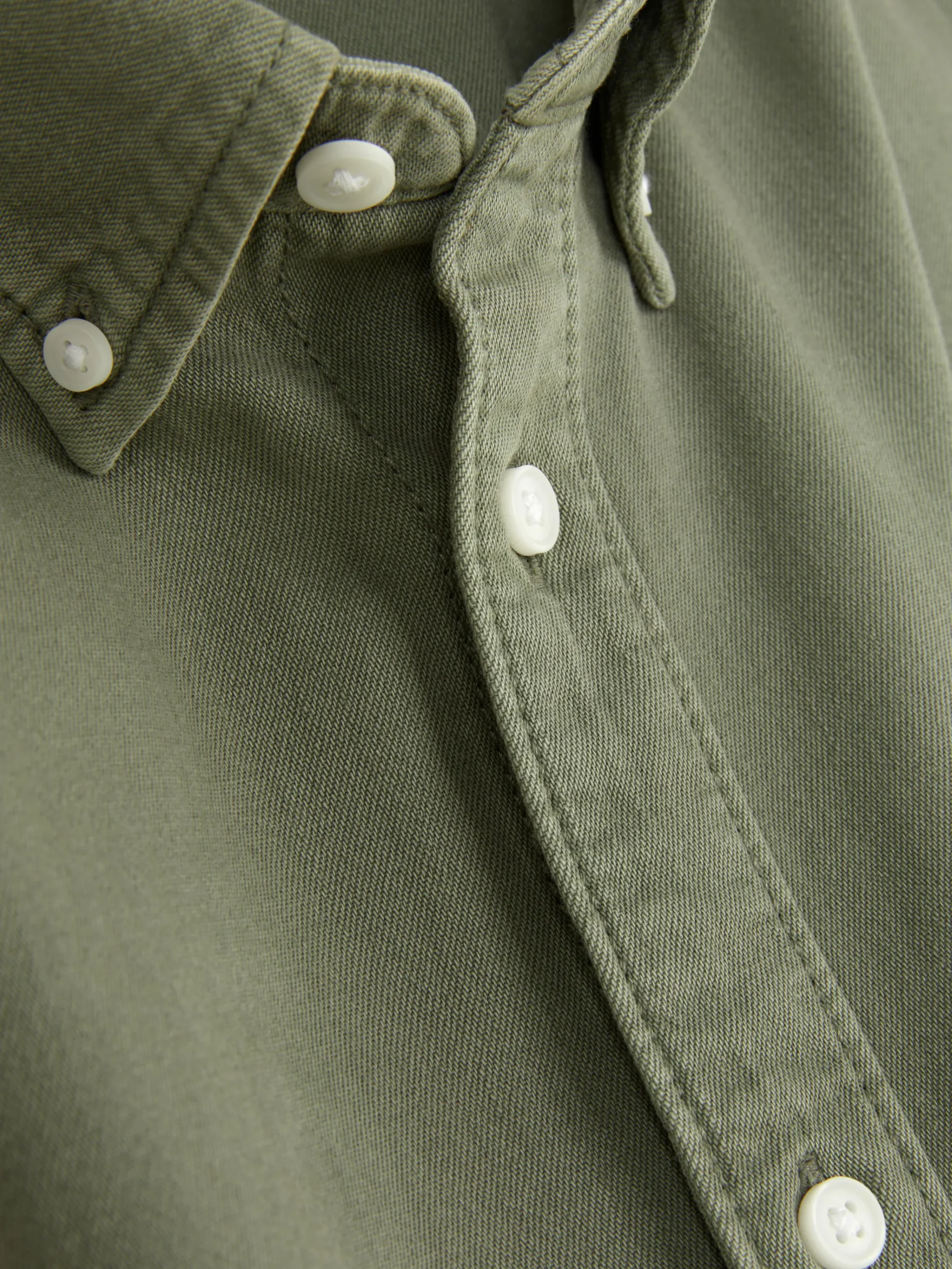 Primark Camisas^Camisa Sarja Algodão Manga Comprida