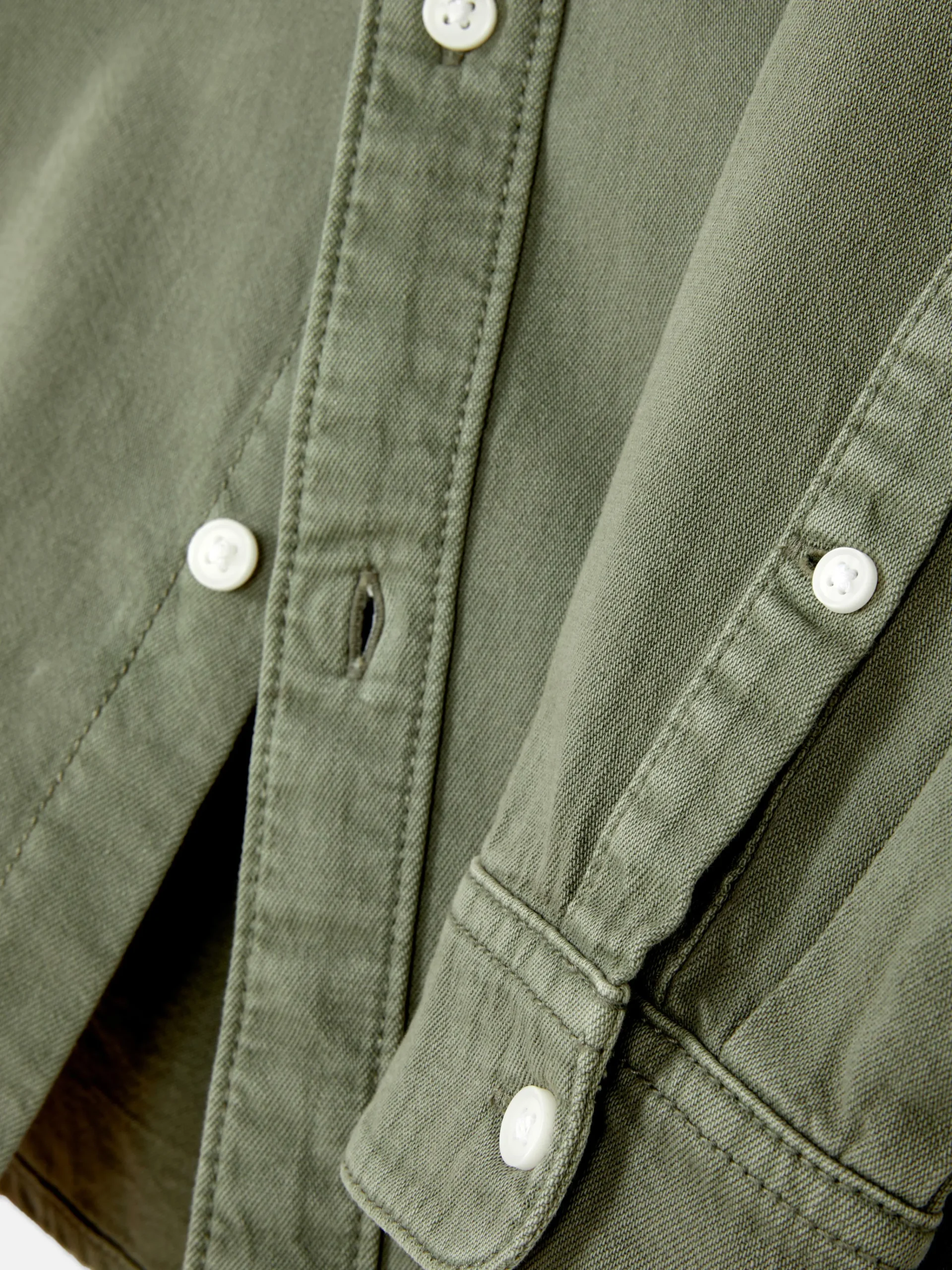 Primark Camisas^Camisa Sarja Algodão Manga Comprida