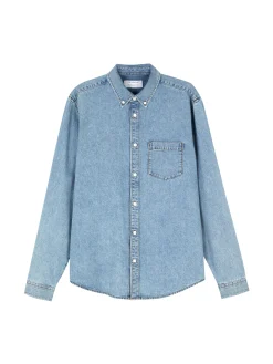 Primark Camisas^Camisa Sarja Algodão Manga Comprida