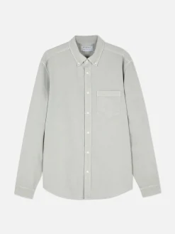 Primark Camisas^Camisa Sarja Algodão Manga Comprida