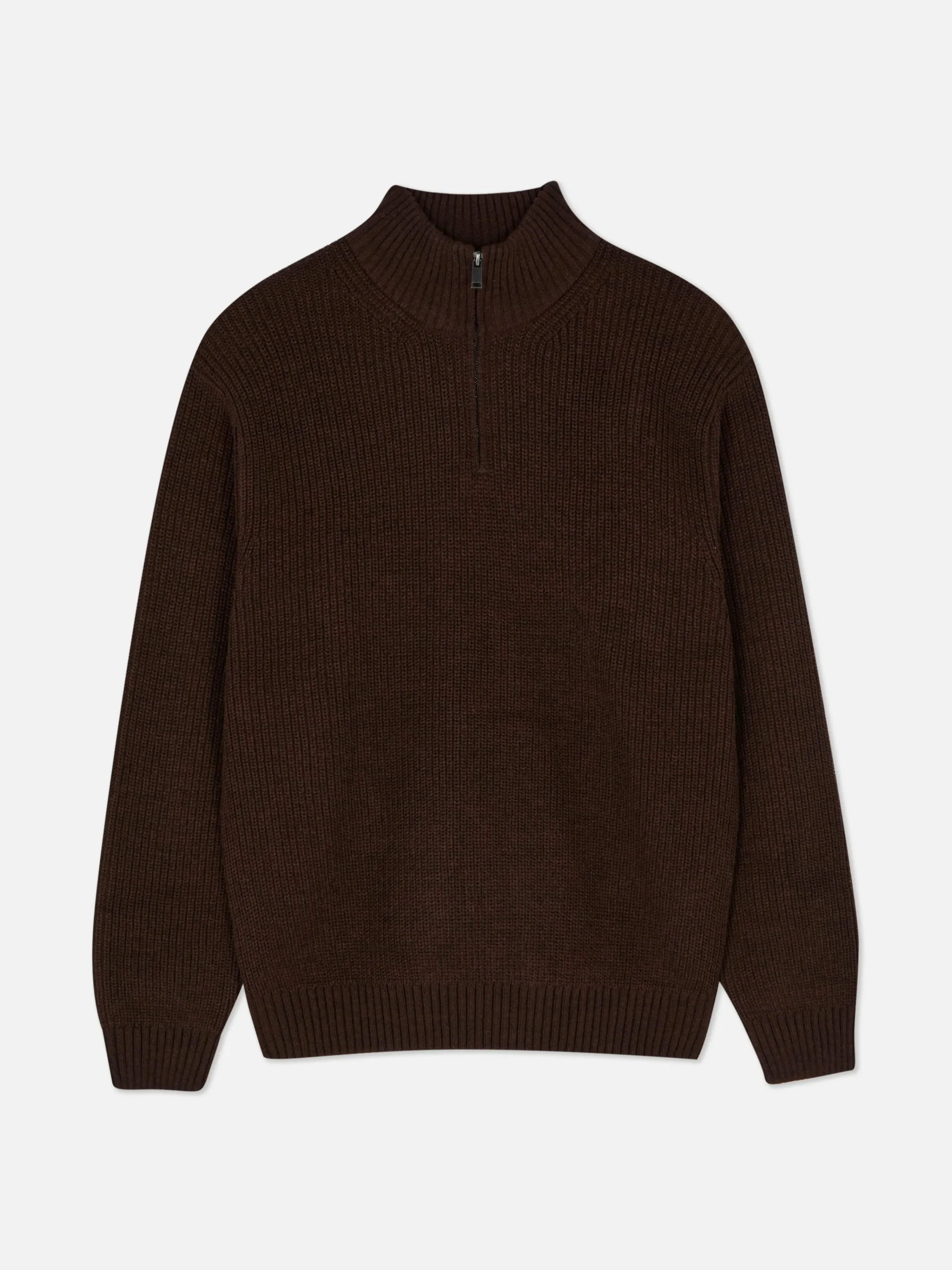 Primark Camisolas E Casacos De Malha^Camisola 1/2 Fecho Correr Malha Canelada