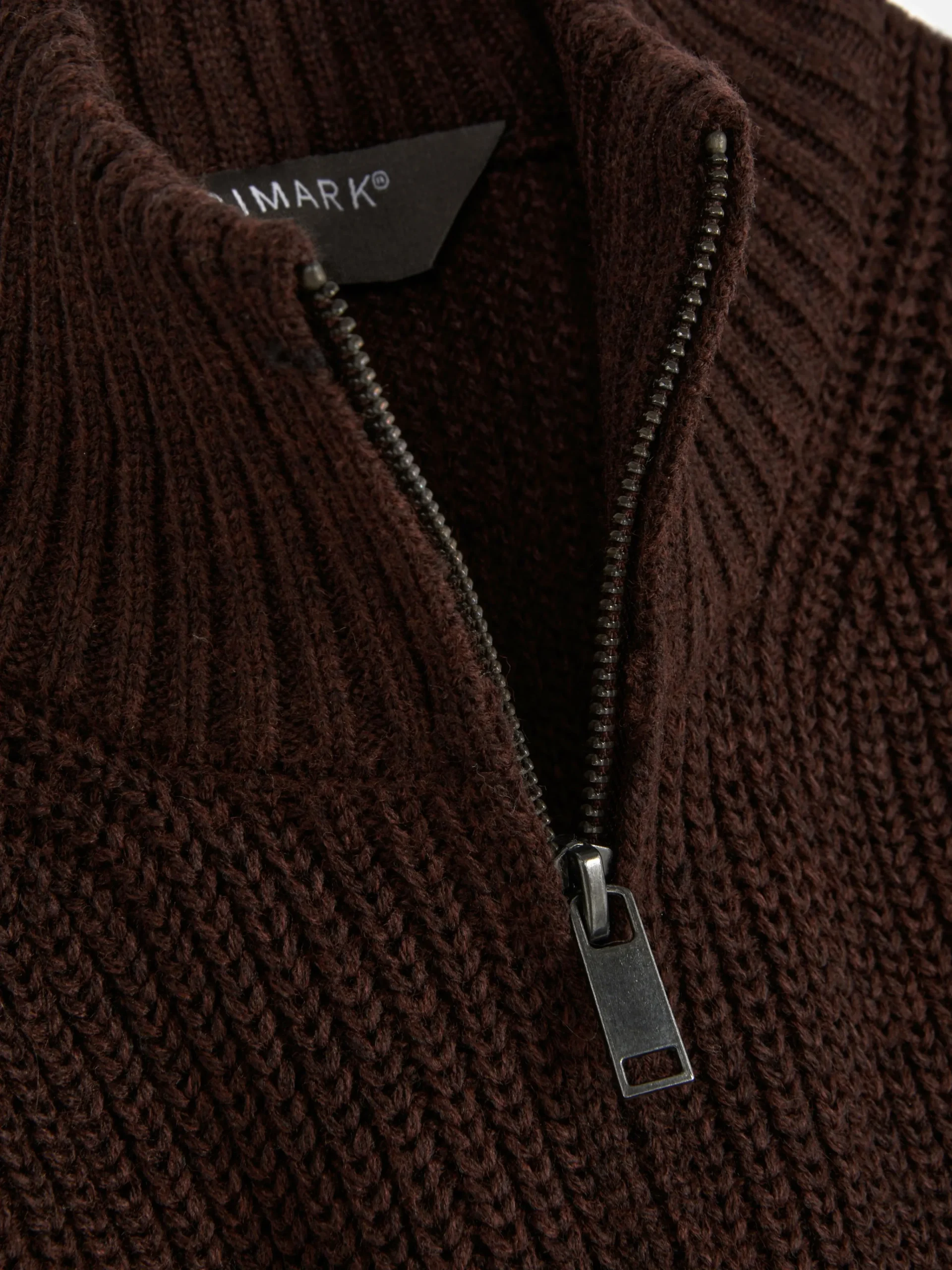 Primark Camisolas E Casacos De Malha^Camisola 1/2 Fecho Correr Malha Canelada