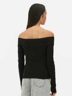 MULHER Primark Camisolas E Casacos De Malha^Camisola Bardot Canelada