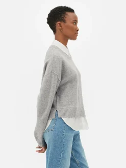 MULHER Primark Camisolas E Casacos De Malha^Camisola Colarinho Dois Em Um