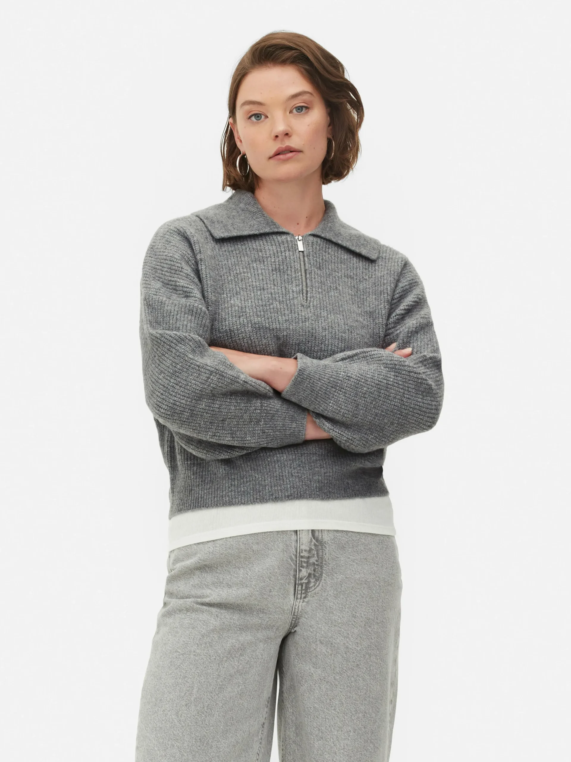 MULHER Primark Camisolas E Casacos De Malha^Camisola Colarinho Fecho Correr 1/4