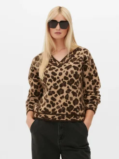 MULHER Primark Camisolas E Casacos De Malha^Camisola Decote V Leopardo