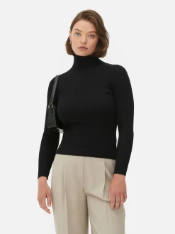 MULHER Primark Camisolas E Casacos De Malha^Camisola Gola Alta Dobra Malha Canelada