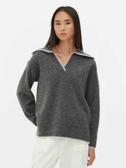 MULHER Primark Camisolas E Casacos De Malha^Camisola Gola Pespontos