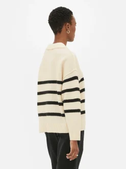 MULHER Primark Camisolas E Casacos De Malha^Camisola Gola Polo Riscas