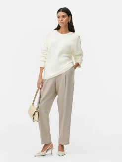 MULHER Primark Camisolas E Casacos De Malha^Camisola Gola Redonda Detalhe Botão