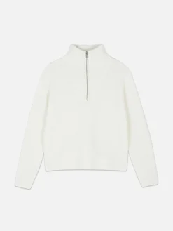 MULHER Primark Camisolas E Casacos De Malha^Camisola Malha 1/2 Fecho Correr