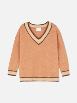 MULHER Primark Agasalhos Inverno|Camisolas E Casacos De Malha^Camisola Malha Decote V Estilo Vintage Rita Ora