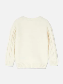 Primark Camisolas E Casacos De Malha^Camisola Malha Entrançada Bordada Padrão Floral