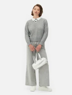 MULHER Primark Camisolas E Casacos De Malha^Camisola Malha Entrançada Colarinho