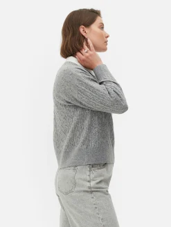 MULHER Primark Camisolas E Casacos De Malha^Camisola Malha Entrançada Colarinho