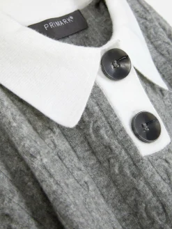 MULHER Primark Camisolas E Casacos De Malha^Camisola Malha Entrançada Colarinho