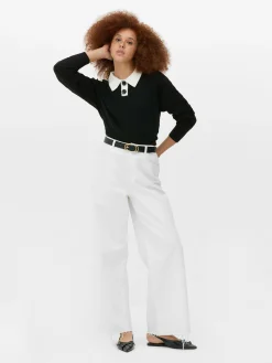 MULHER Primark Camisolas E Casacos De Malha^Camisola Malha Entrançada Colarinho